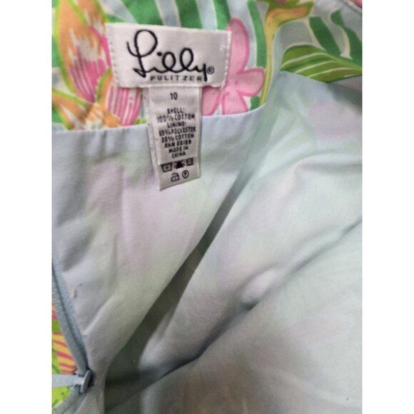 Lilly Pulitzer Womens Vtg Cynthia Botanical Garden Skirt 10 Scallop Hem Lined - Picture 5 of 6